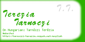 terezia tarnoczi business card
