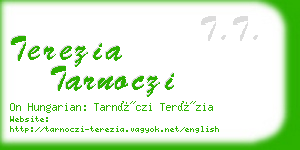 terezia tarnoczi business card